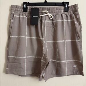 Fabletics The Cabana Short Brutalist Khaki Tropi Check Size L NWT